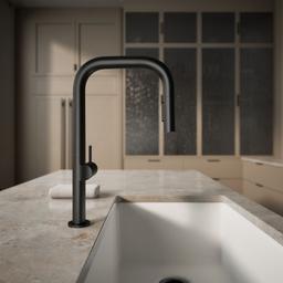 Components Pull-down kitchen sink faucet with two-function sprayhead - image 7