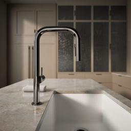 Components Pull-down kitchen sink faucet with two-function sprayhead - image 7