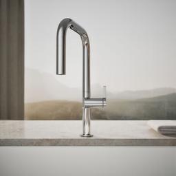 Components Touchless pull-down kitchen sink faucet with two-function sprayhead - image 5