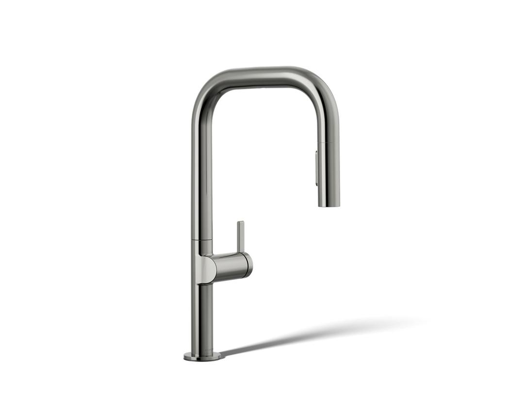 Components Touchless pull-down kitchen sink faucet with two-function sprayhead by Kohler