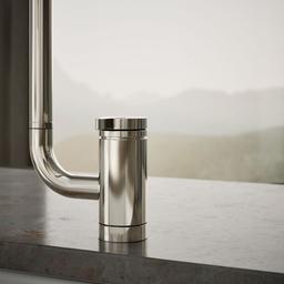 Components Single-handle kitchen sink faucet with two-function extended-reach spout and side sprayer - image 6