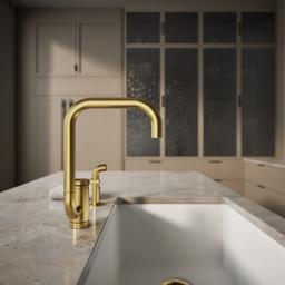 Components Single-handle kitchen sink faucet with two-function extended-reach spout and side sprayer - image 7