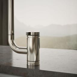 Components Single-handle kitchen sink faucet with two-function extended-reach spout and side sprayer - image 6