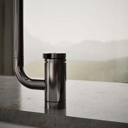 Components Single-handle kitchen sink faucet with two-function extended-reach spout and side sprayer - image 6