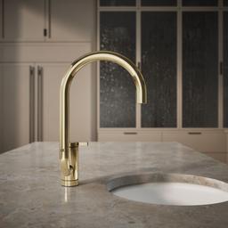 Components Single-handle bar sink faucet with two-function extended-reach spout - image 6