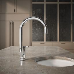 Components Single-handle bar sink faucet with two-function extended-reach spout - image 6