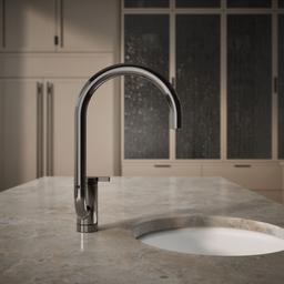 Components Single-handle bar sink faucet with two-function extended-reach spout - image 6