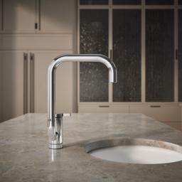 Components Single-handle bar sink faucet with two-function extended-reach spout - image 6