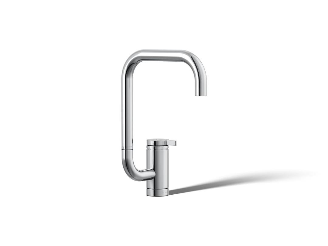 Components Single-handle bar sink faucet with two-function extended-reach spout by Kohler