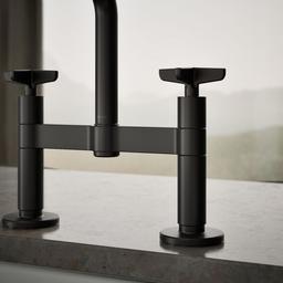 BilletE Two-hole bridge kitchen sink faucet with side sprayer - image 6