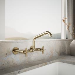BilletE Two-hole wall-mount bridge kitchen sink faucet - image 2