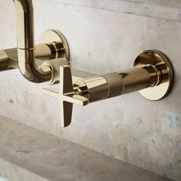 BilletE Two-hole wall-mount bridge kitchen sink faucet - image 5