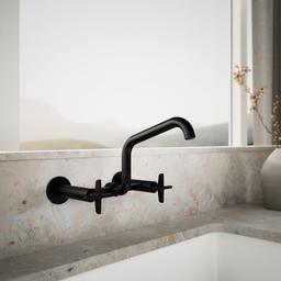 BilletE Two-hole wall-mount bridge kitchen sink faucet - image 2