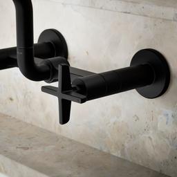 BilletE Two-hole wall-mount bridge kitchen sink faucet - image 5