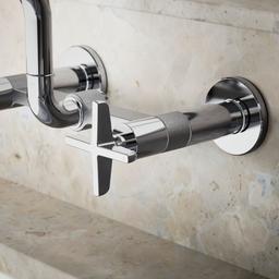 BilletE Two-hole wall-mount bridge kitchen sink faucet - image 5
