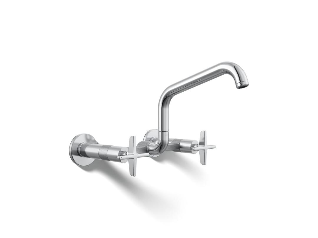 BilletE Two-hole wall-mount bridge kitchen sink faucet by Kohler