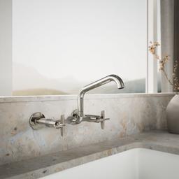 BilletE Two-hole wall-mount bridge kitchen sink faucet - image 2