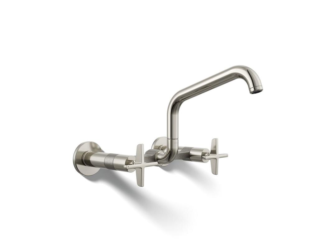 BilletE Two-hole wall-mount bridge kitchen sink faucet by Kohler