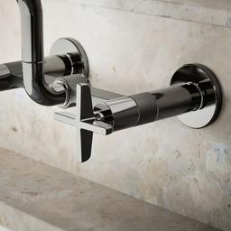 BilletE Two-hole wall-mount bridge kitchen sink faucet - image 5