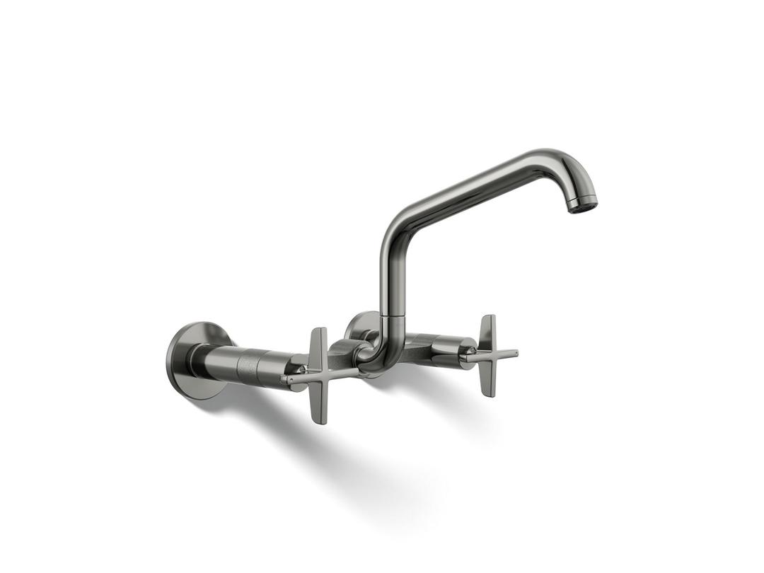 BilletE Two-hole wall-mount bridge kitchen sink faucet by Kohler