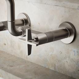 BilletE Two-hole wall-mount bridge kitchen sink faucet - image 5