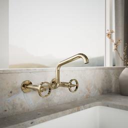 BilletE Two-hole wall-mount bridge kitchen sink faucet - image 2