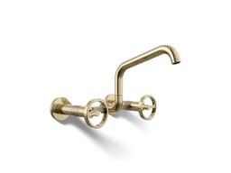 BilletE Two-hole wall-mount bridge kitchen sink faucet - image 1