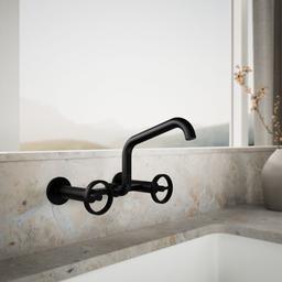 BilletE Two-hole wall-mount bridge kitchen sink faucet - image 2