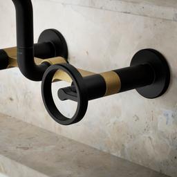 BilletE Two-hole wall-mount bridge kitchen sink faucet - image 5