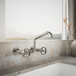 BilletE Two-hole wall-mount bridge kitchen sink faucet - image 2