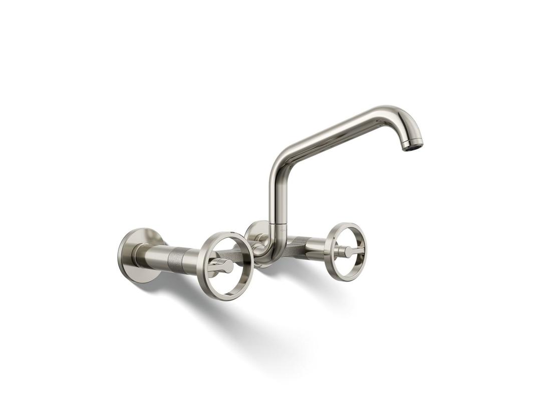 BilletE Two-hole wall-mount bridge kitchen sink faucet by Kohler