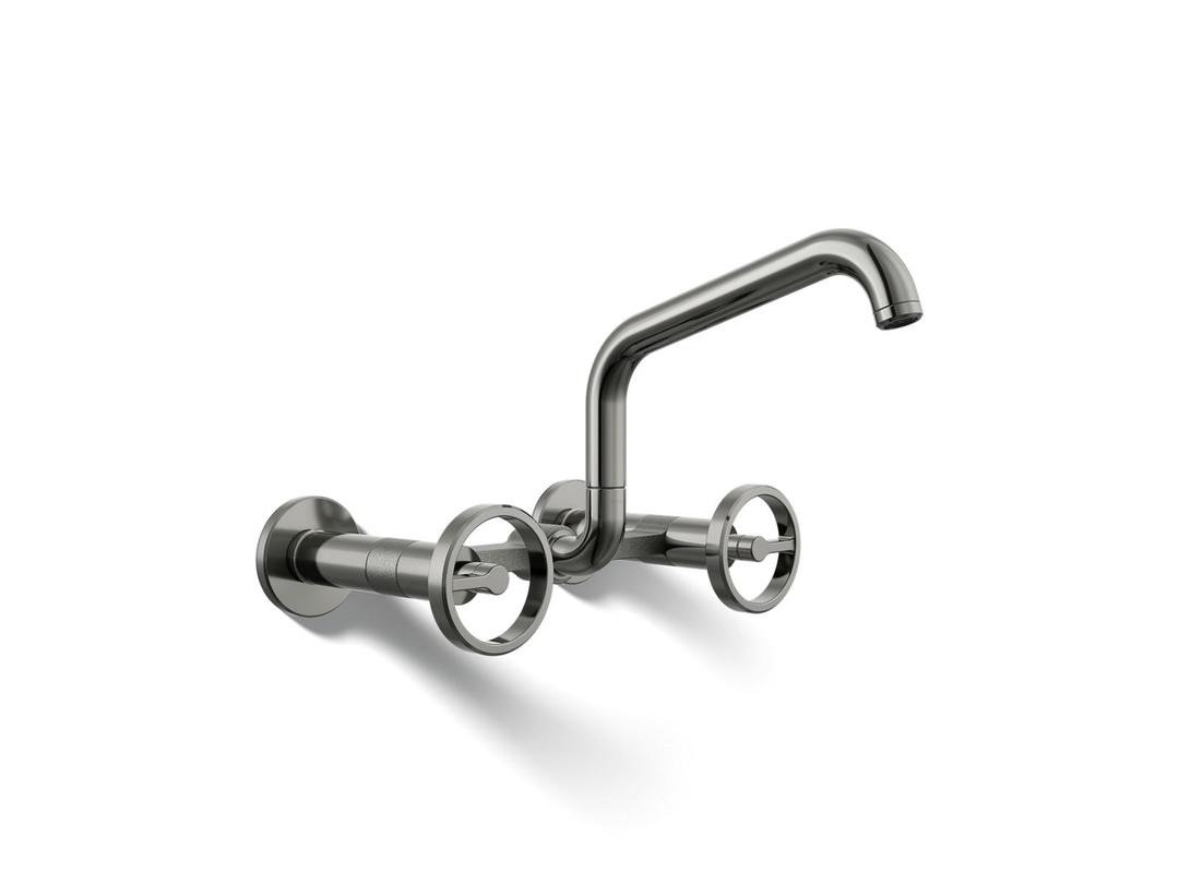 BilletE Two-hole wall-mount bridge kitchen sink faucet by Kohler
