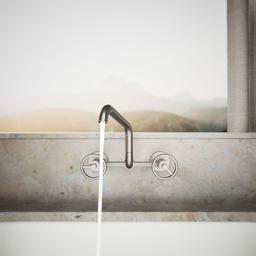 BilletE Two-hole wall-mount bridge kitchen sink faucet - image 4