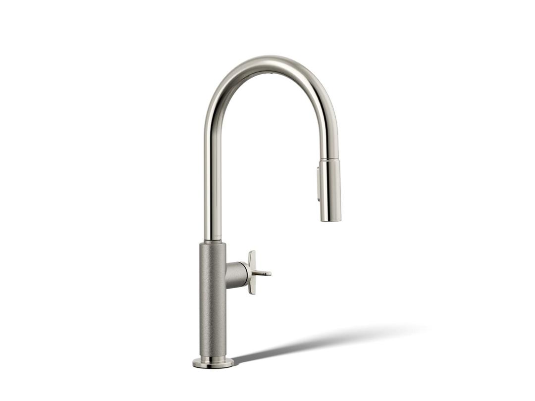 BilletE Pull-down kitchen sink faucet with two-function sprayhead by Kohler