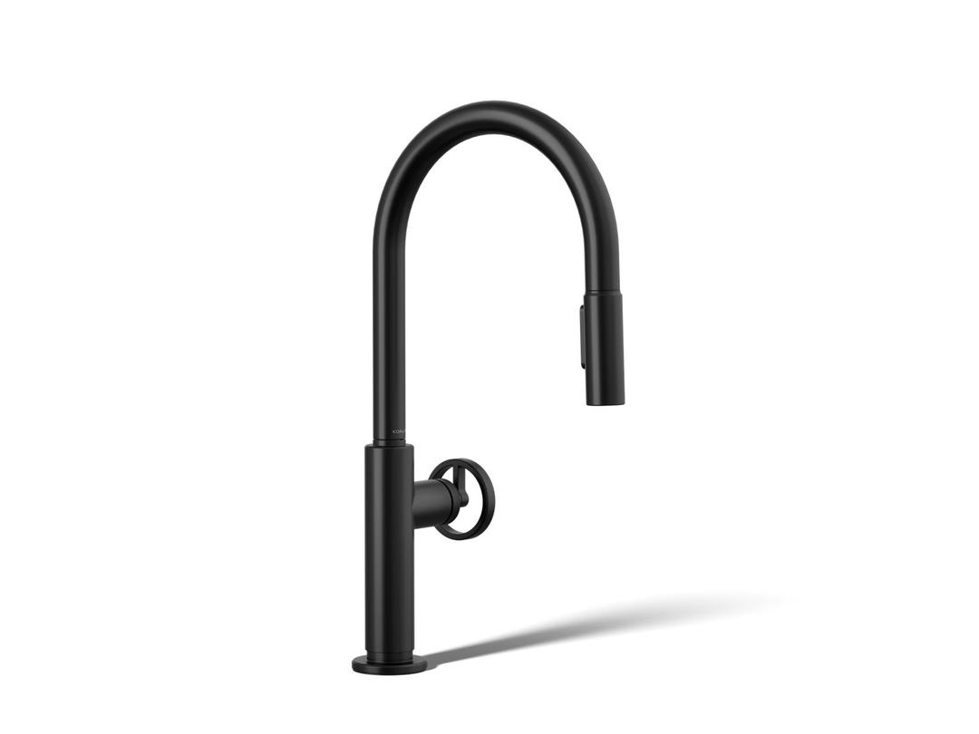 BilletE Pull-down kitchen sink faucet with two-function sprayhead by Kohler