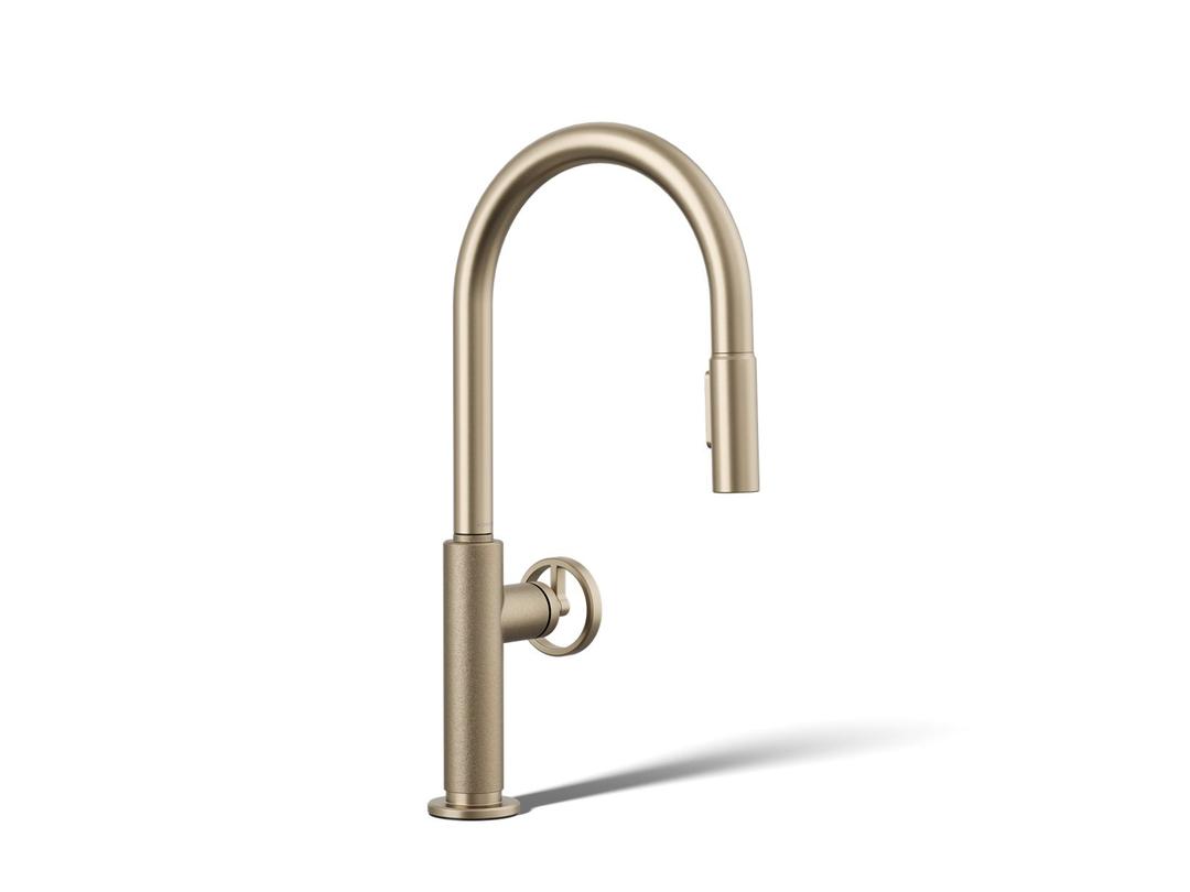 BilletE Pull-down kitchen sink faucet with two-function sprayhead by Kohler