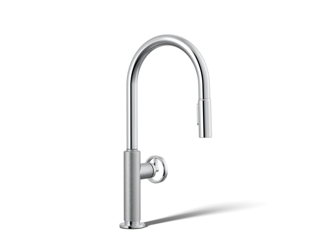 BilletE Pull-down kitchen sink faucet with two-function sprayhead by Kohler
