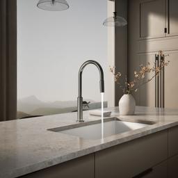 BilletE Touchless pull-down kitchen sink faucet with two-function sprayhead - image 4