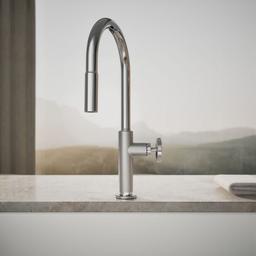 BilletE Touchless pull-down kitchen sink faucet with two-function sprayhead - image 5