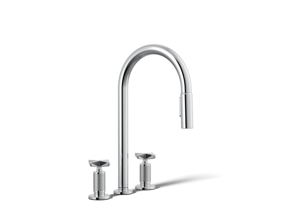 BilletE Pull-down kitchen sink faucet with two-function sprayhead by Kohler
