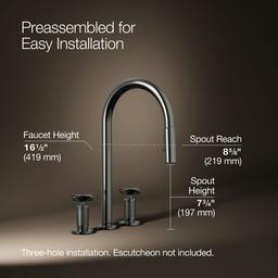 BilletE Pull-down kitchen sink faucet with two-function sprayhead - image 3