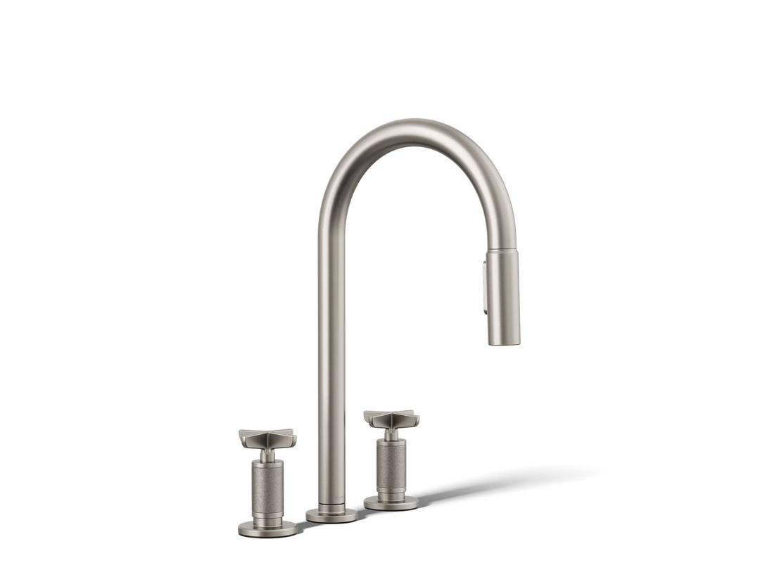 BilletE Pull-down kitchen sink faucet with two-function sprayhead by Kohler