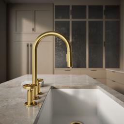 BilletE Pull-down kitchen sink faucet with two-function sprayhead - image 7