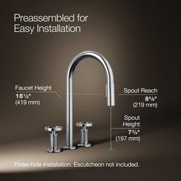 BilletE Pull-down kitchen sink faucet with two-function sprayhead - image 3