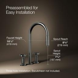 BilletE Pull-down kitchen sink faucet with two-function sprayhead - image 3