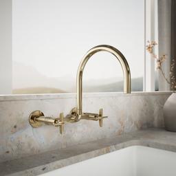 BilletE Two-hole wall-mount bridge kitchen sink faucet - image 2
