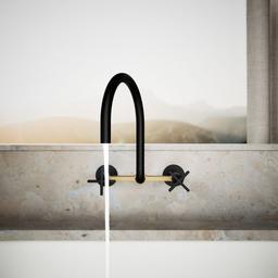 BilletE Two-hole wall-mount bridge kitchen sink faucet - image 4