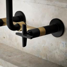 BilletE Two-hole wall-mount bridge kitchen sink faucet - image 5