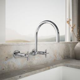 BilletE Two-hole wall-mount bridge kitchen sink faucet - image 2