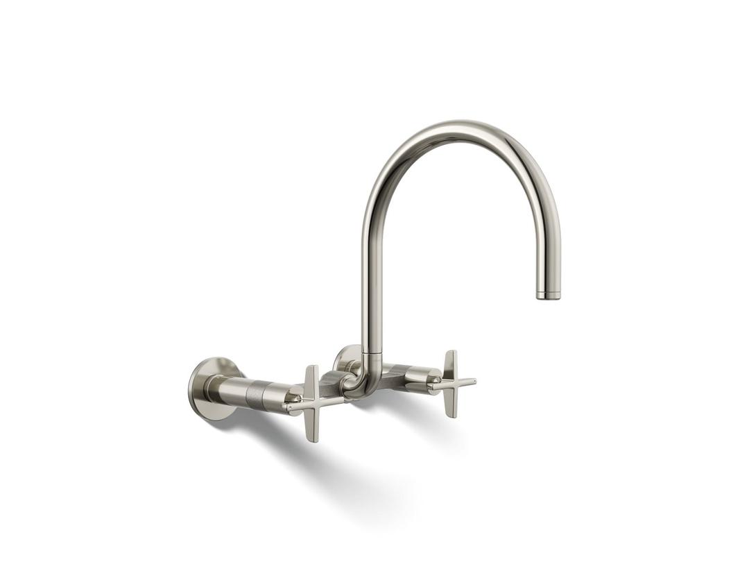 BilletE Two-hole wall-mount bridge kitchen sink faucet by Kohler